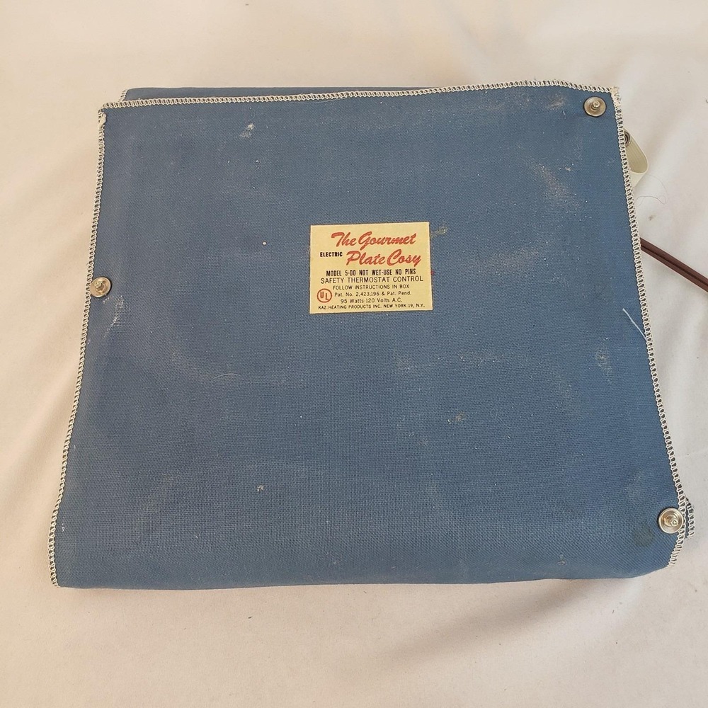 Vintage Gourmet Plate Cody 70" Blue Electric Plate Warmer By Kaz Heating. Tested
